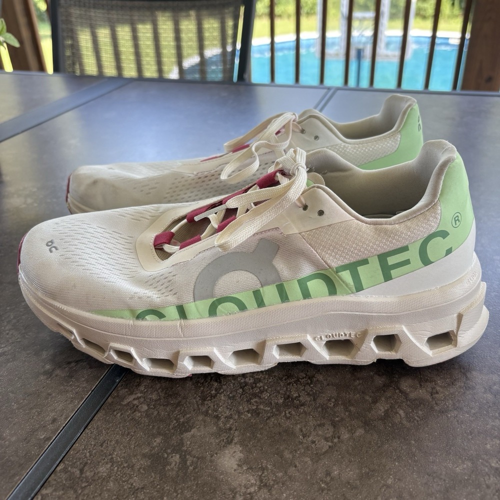 On Cloudmonster Men's 11 Women's 12 White Lima Road Running Athletic Sneakers